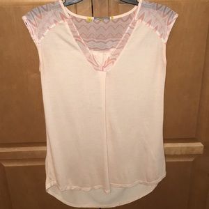 Anthropologie peach/pink  short sleeve top